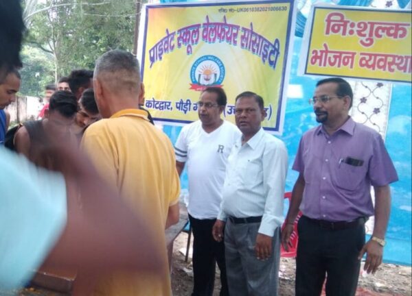 प्राइवेट स्कूल वेलफेयर सोसाइटी ने अग्निवीरों के लिए किया भंडारे का आयोजन