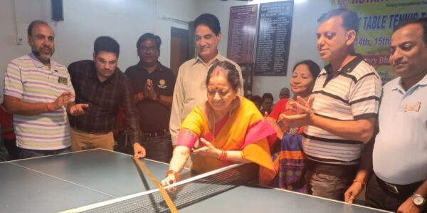 तीन दिवसीय रोटरी टेबल टेनिस टूर्नामेन्ट का महापौर ने किया विधिवत उद्घाटन