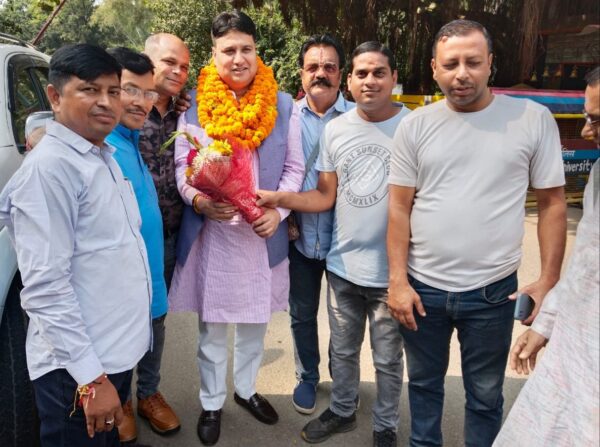 भाजपा प्रवक्ता का हुआ स्वागत