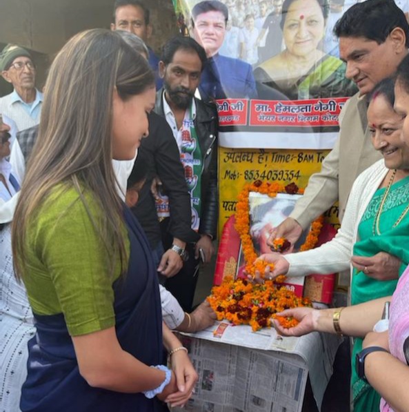 इंदिरा की जयंती पर अनुकृति ने किया भारत जोड़ो यात्रा कोटद्वार में प्रतिभाग