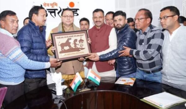 जिलाध्यक्ष वीरेंद्र सिंह रावत के नेतृत्व में कोटद्वार कार्यकारिणी के सदस्यों ने की मुख्यमंत्री धामी से मुलाकात
