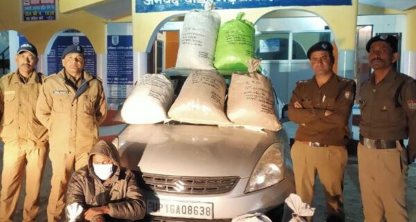 13 लाख कीमत की 85 किलोग्राम अवैध गांजे के साथ एक गिरफ्तार