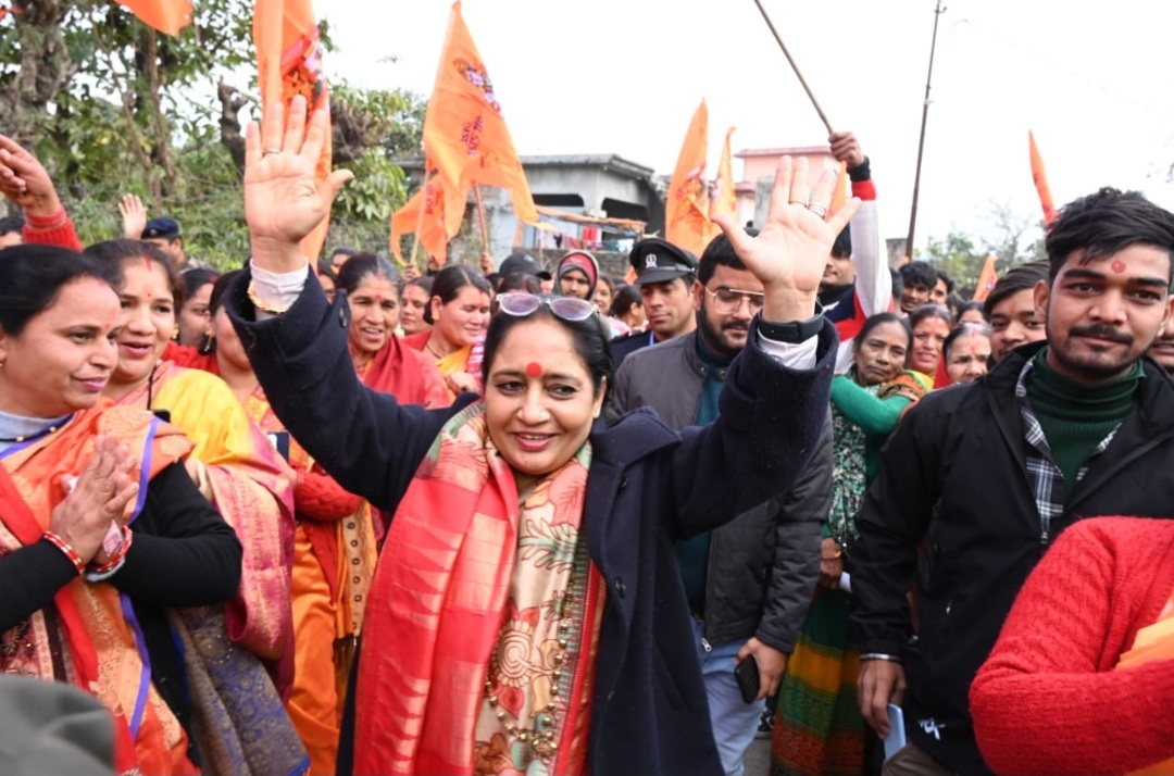 विधानसभा अध्यक्ष के नेतृत्व में श्री राम मंदिर की प्राण प्रतिष्ठा के उपलक्ष में निम्बूचौड़ क्षेत्र में निकली शोभा यात्रा
