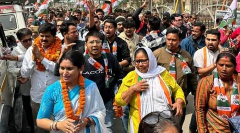 कांग्रेस गढ़वाल लोकसभा प्रत्याशी गणेश गोदियाल ने निकाली जोरदार रैली