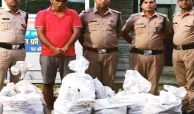 20 पेटी अंग्रेजी शराब के साथ एक नशा तस्कर गिरफ्तार
