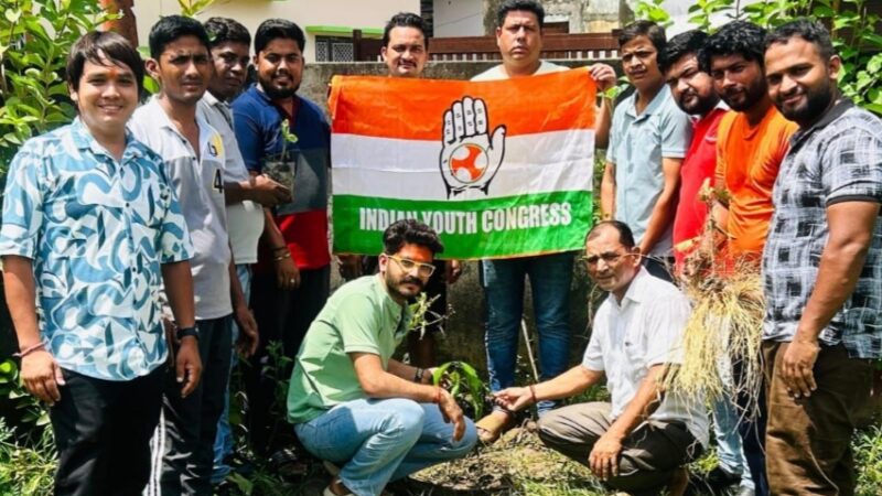 यूथ कांग्रेस ने पौधारोपण कर मनाया भारतीय युवा कांग्रेस का स्थापना दिवस