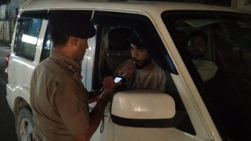 शराब पीकर वाहन चलाने वाले 11 वाहन चालकों के वाहन हुए सीज