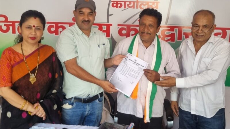 कांग्रेस के अनु. जाति विभाग के जिलाध्यक्ष बनने पर राजे सिंह आर्य का हुआ स्वागत