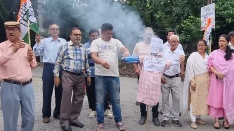 भाजपा के उत्तराखंड प्रदेश प्रभारी दुष्यन्त गौतम द्वारा केदारनाथ हेलिकाप्टर क्रेश को लेकर विवादास्पद बयान देने पर कांग्रेस ने फूंका सरकार का पुतला