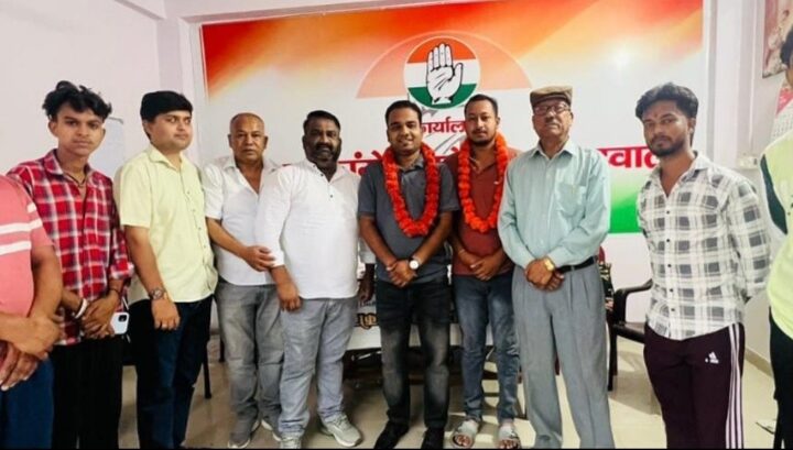 NSUI पदाधिकारियों का हुआ कांग्रेस कार्यालय में स्वागत