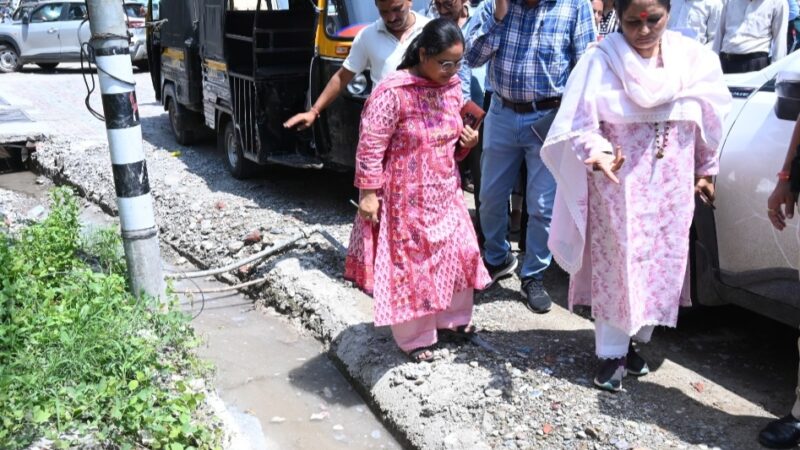 जलभराव की समस्या का जायजा लेने विधानसभा अध्यक्ष ने किया वार्डों का निरीक्षण