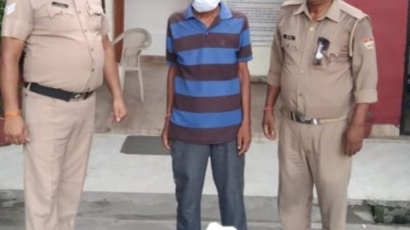 60 पव्वे अंग्रेजी शराब के साथ एक अभियुक्त गिरफ्तार