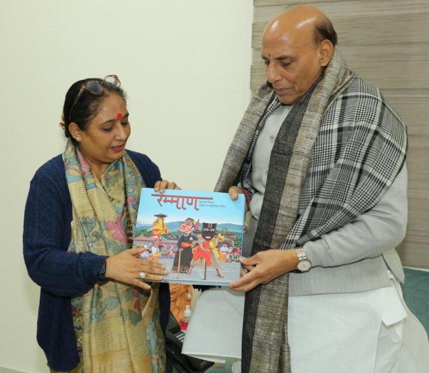 उत्तराखंड विधानसभा अध्यक्ष ऋतु खण्डूडी भूषण ने रक्षा मंत्री राजनाथ सिंह से की शिष्टाचार भेंट