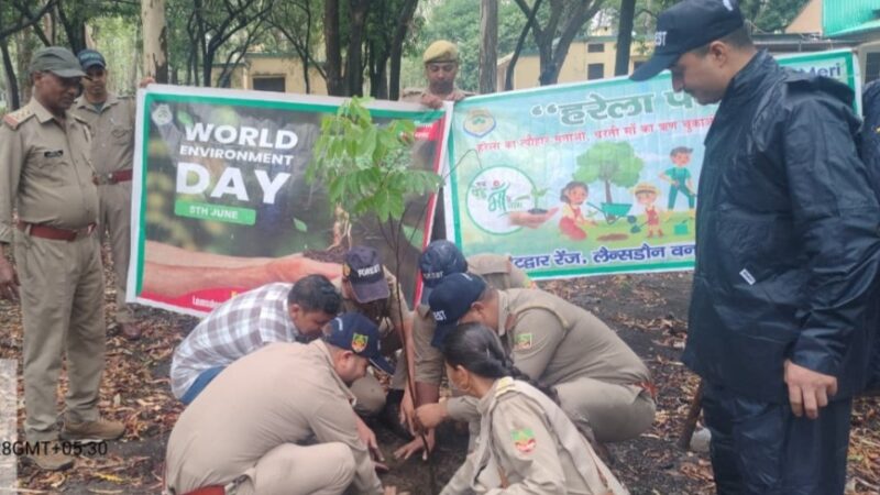 विश्व पर्यावरण दिवस पर कोटद्वार रेंज के पनियाली वन परिसर में लगे 20 प्रजातियों के पौधे