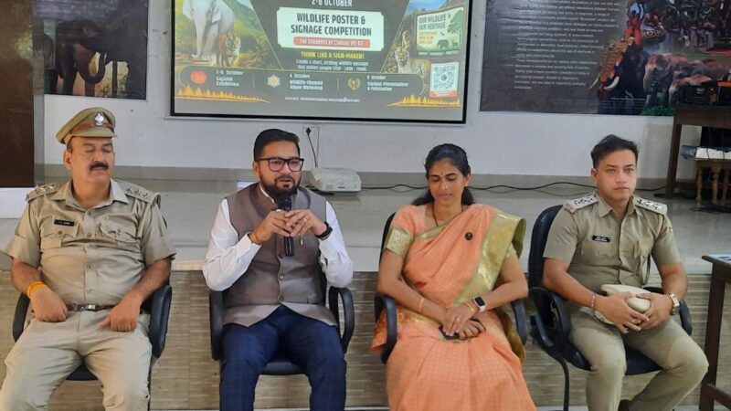 वन्य जीव सप्ताह के पहले दिन हुआ “गजलोक प्रदर्शनी”, वन्यजीव पोस्टर व साइनेज प्रतियोगिताओं का शुभारंभ