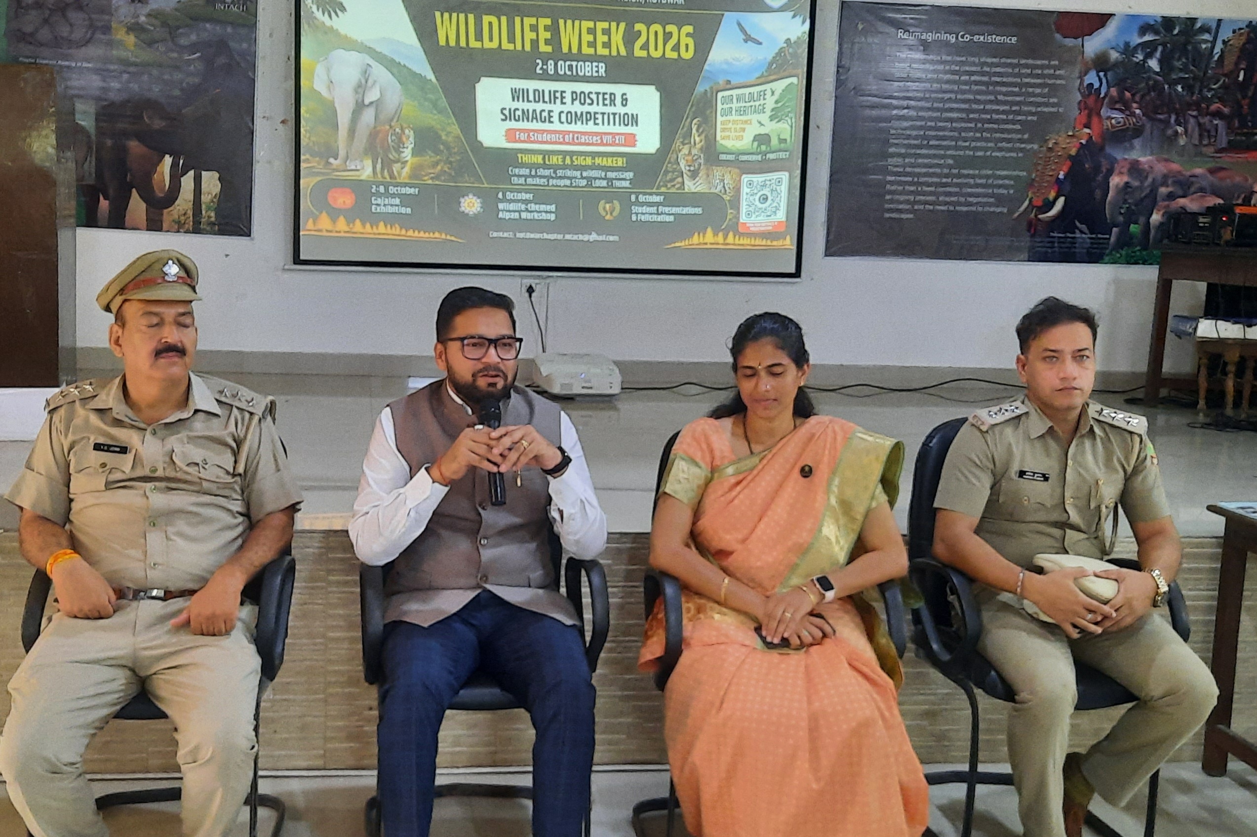वन्य जीव सप्ताह के पहले दिन हुआ “गजलोक प्रदर्शनी”, वन्यजीव पोस्टर व साइनेज प्रतियोगिताओं का शुभारंभ